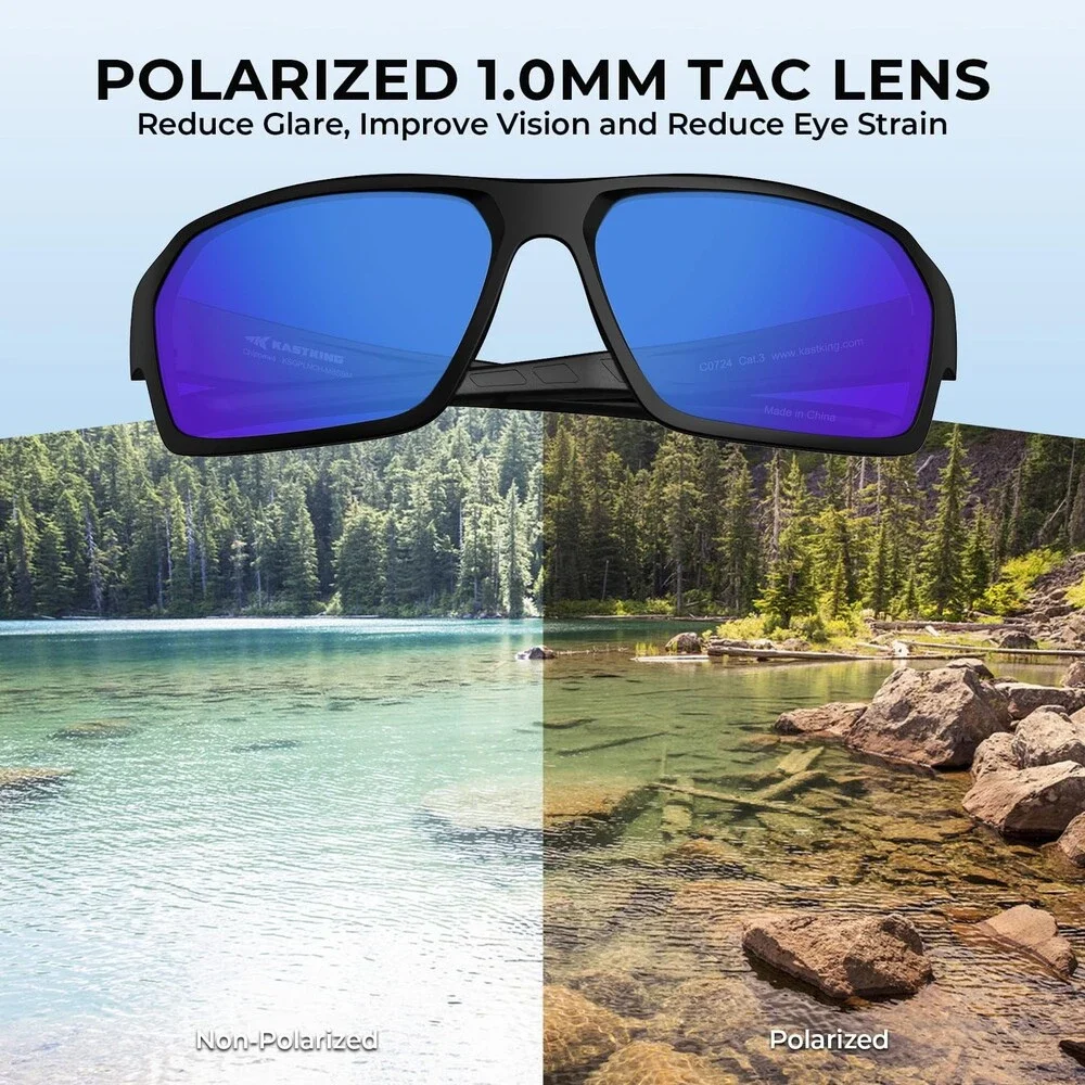 KastKing Chippewa Polarized Sunglasses UV400 Protection Full Wrap 10mm TAC